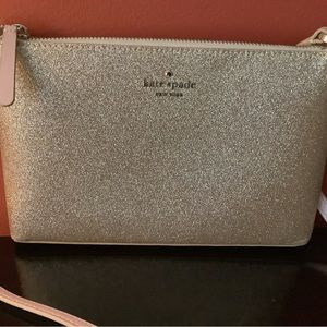Kate Spade rose gold sparkle shoulder bag